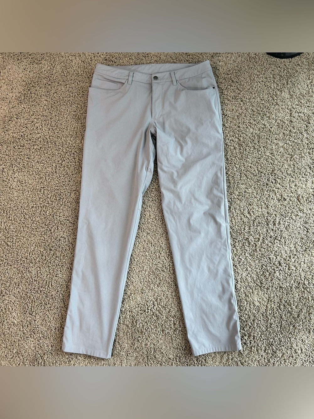 Lululemon Pants Mens 34x32.5 Gray Khaki ABC Classic Slim Fit 5 Pocket Warpstreme